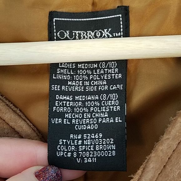 Suede Leather vest with embroidery - Picture 4 of 4